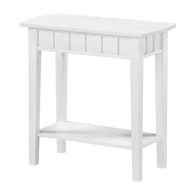 Asstd National Brand Dennis End Table With Shelf In White