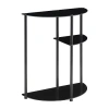 Asstd National Brand Design2go Glass Top Metal Console Table In Black