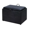 Asstd National Brand Designs 4 Comfort Accent Storage Ottoman In Black