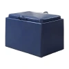 Asstd National Brand Designs 4 Comfort Accent Storage Ottoman In Blue