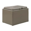 Asstd National Brand Designs 4 Comfort Accent Storage Ottoman In Gray