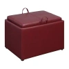 Asstd National Brand Designs 4 Comfort Accent Storage Ottoman In Red