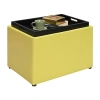 Asstd National Brand Designs 4 Comfort Accent Storage Ottoman In Yellow