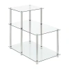 Asstd National Brand Designs2go Living Room Collection Glass Chairside Table In White