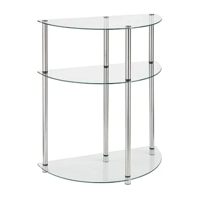 Asstd National Brand Designs2go Living Room Collection Glass Console Table In White