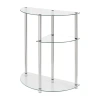 Asstd National Brand Designs2go Living Room Collection Glass Console Table In White