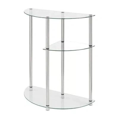 Asstd National Brand Designs2go Living Room Collection Glass Console Table In White