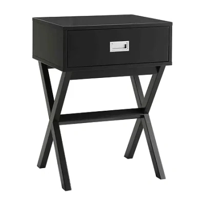 Asstd National Brand Designs2go Living Room Collection Storage 1-drawer End Table In Black