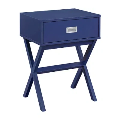 Asstd National Brand Designs2go Living Room Collection Storage 1-drawer End Table In Blue