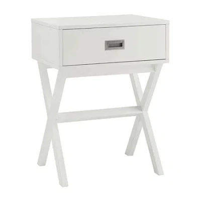 Asstd National Brand Designs2go Living Room Collection Storage 1-drawer End Table In White