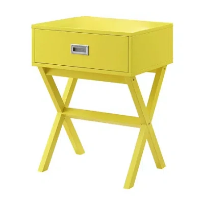 Asstd National Brand Designs2go Living Room Collection Storage 1-drawer End Table In Yellow