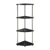 Asstd National Brand Designs2go No Tools 4-shelf Corner Unit Bookshelf In Black