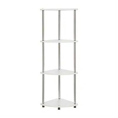 Asstd National Brand Designs2go No Tools 4-shelf Corner Unit Bookshelf In White