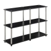 Asstd National Brand Designs2go No Tools Console Table With Shelves In Black