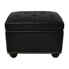 Asstd National Brand Designs4comfort 5th Avenue Storage Ottoman In Black