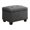 Asstd National Brand Designs4comfort 5th Avenue Storage Ottoman In Gray