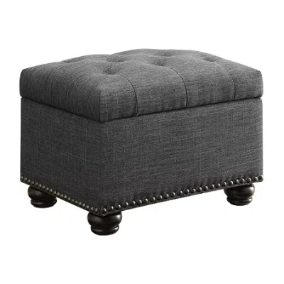 Asstd National Brand Designs4comfort 5th Avenue Storage Ottoman In Gray
