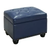 Asstd National Brand Designs4comfort 5th Avenue Tufted Storage Ottoman In Blue