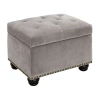 Asstd National Brand Designs4comfort 5th Avenue Tufted Storage Ottoman In Brown