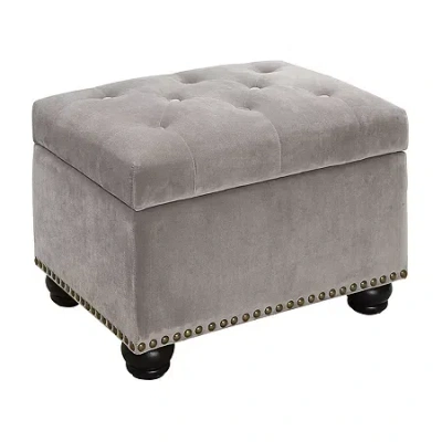 Asstd National Brand Designs4comfort 5th Avenue Tufted Storage Ottoman In Brown