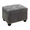 Asstd National Brand Designs4comfort 5th Avenue Tufted Storage Ottoman In Gray