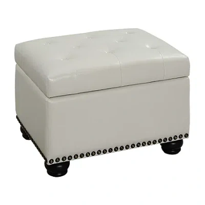Asstd National Brand Designs4comfort 5th Avenue Tufted Storage Ottoman In Sand