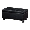 Asstd National Brand Designs4comfort 7th Avenue Storage Ottoman In Black