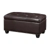 Asstd National Brand Designs4comfort 7th Avenue Storage Ottoman In Brown