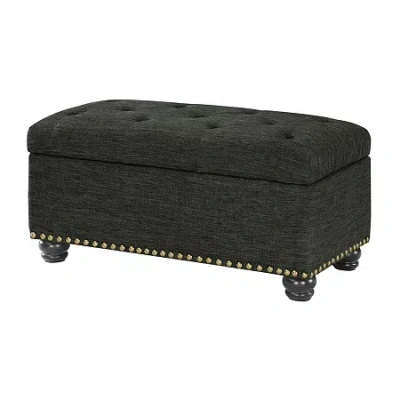 Asstd National Brand Designs4comfort 7th Avenue Storage Ottoman In Gray