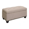 Asstd National Brand Designs4comfort 7th Avenue Storage Ottoman In Sand