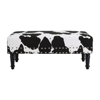 Asstd National Brand Designs4comfort Cushioned Ottoman In Black