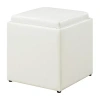 Asstd National Brand Designs4comfort Cushioned Ottoman In White