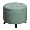 Asstd National Brand Designs4comfort Round Ottoman In Green