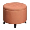 Asstd National Brand Designs4comfort Round Ottoman In Pink