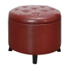 Asstd National Brand Designs4comfort Round Ottoman In Red