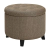 Asstd National Brand Designs4comfort Round Ottoman In Sand