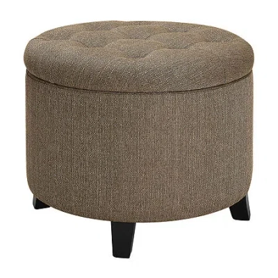 Asstd National Brand Designs4comfort Round Ottoman In Sand