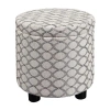 Asstd National Brand Designs4comfort Round Storage Ottoman In Sand