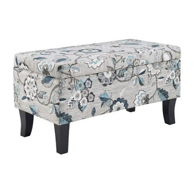 Asstd National Brand Designs4comfort Storage Lift-top Ottoman In Gray