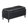 Asstd National Brand Designs4comfort Storage Ottoman In Black