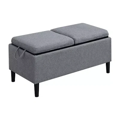 Asstd National Brand Designs4comfort Storage Ottoman In Gray