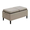 Asstd National Brand Designs4comfort Storage Ottoman In Sand