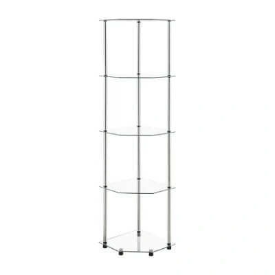 Asstd National Brand Desing2go 4-shelf Standard Bookshelf In Silver