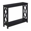 Asstd National Brand Diamond Console Table In Black