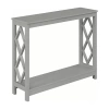 Asstd National Brand Diamond Console Table In Gray