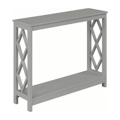 Asstd National Brand Diamond Console Table In Gray