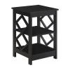 Asstd National Brand Diamond Living Room Collection Storage End Table In Black