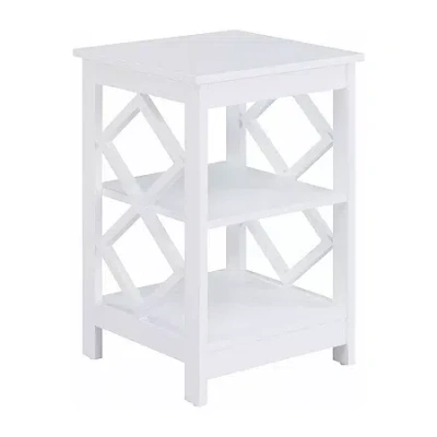 Asstd National Brand Diamond Living Room Collection Storage End Table In White