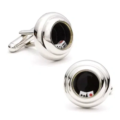 Asstd National Brand Dice Game Cuff Links In Silver