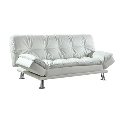 Asstd National Brand Dilleston Pad-arm Sleeper Sofa In White
